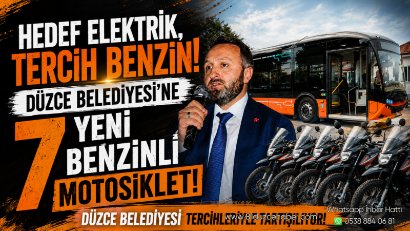 Hedef Elektrik, Tercih Benzin! Düzce Belediyesi’ne 7 Yeni Benzinli Motosiklet!