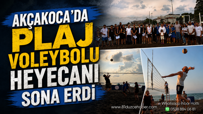 Akçakoca’da Plaj Voleybolu Heyecanı Sona Erdi