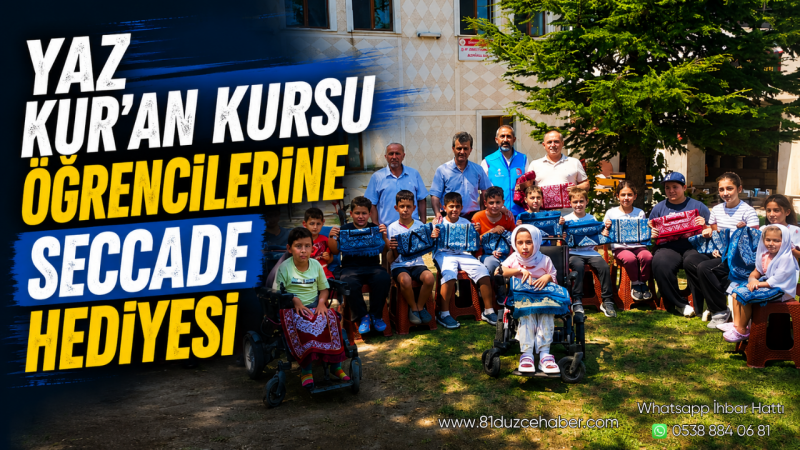 Yaz Kur’an Kursu Öğrencilerine Seccade Hediyesi