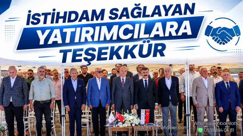 İstihdam Sağlayan Yatırımcılara Teşekkür