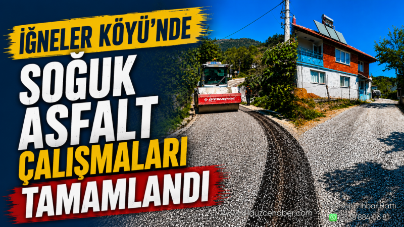 İğneler Köyü’nde Soğuk Asfalt Çalışmaları Tamamlandı