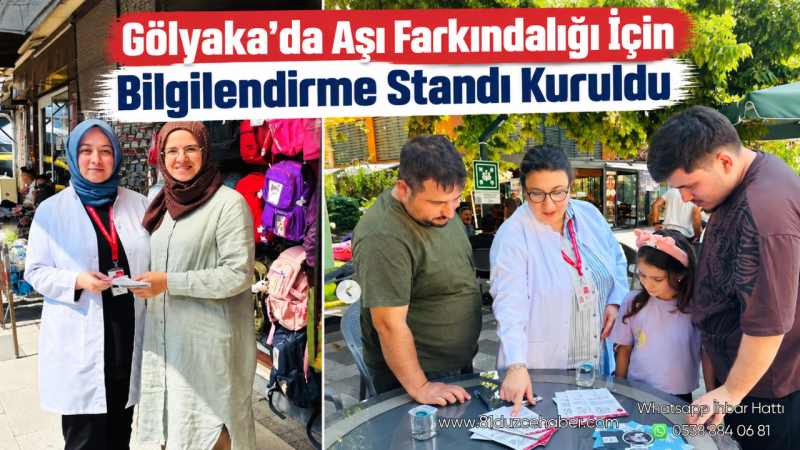 Gölyaka’da Aşı Farkındalığı İçin Bilgilendirme Standı Kuruldu