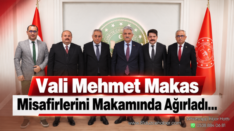 Vali Mehmet Makas Misafirlerini Makamında Ağırladı