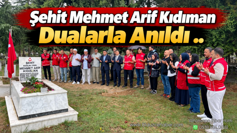 Şehit Mehmet Arif Kıdıman Dualarla Anıldı
