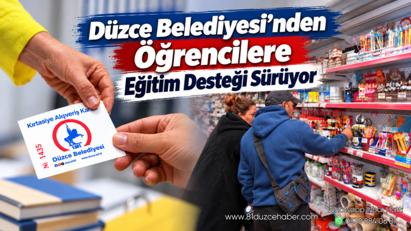 Düzce Belediyesi’nden Öğrencilere Eğitim Desteği Sürüyor