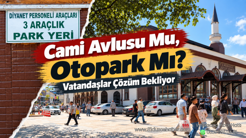 Cami Avlusu Mu, Otopark Mı? Vatandaşlar Çözüm Bekliyor