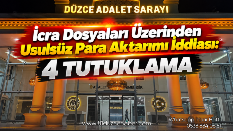 İcra Dosyaları Üzerinden Usulsüz Para Aktarımı İddiası: 4 Tutuklama