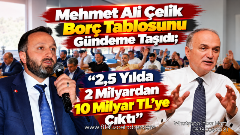 Mehmet Ali Çelik Borç Tablosunu Gündeme Taşıdı; “2,5 Yılda 2 Milyardan 10 Milyar TL’ye Çıktı”