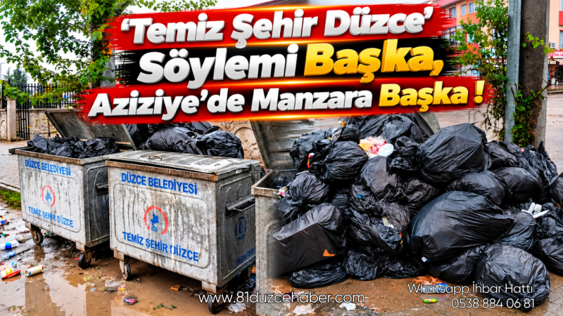 'Temiz Şehir Düzce' Söylemi Başka, Aziziye’de Manzara Başka !