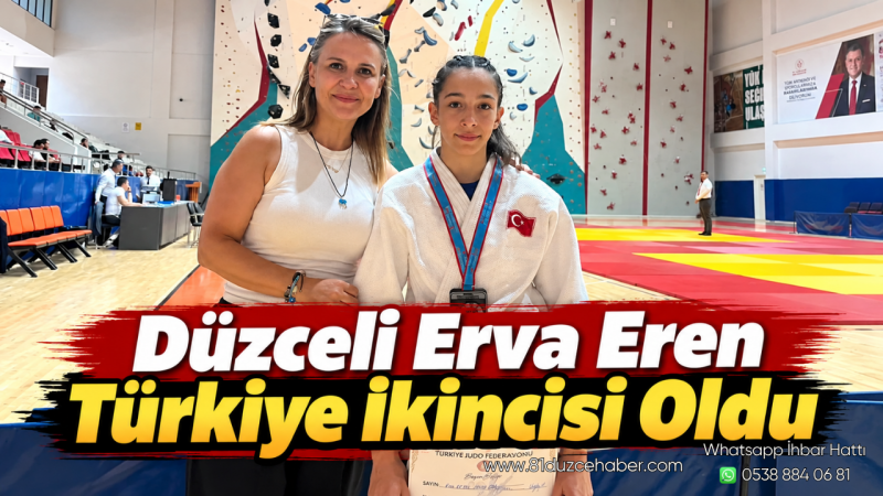 Düzceli Erva Eren Türkiye İkincisi Oldu