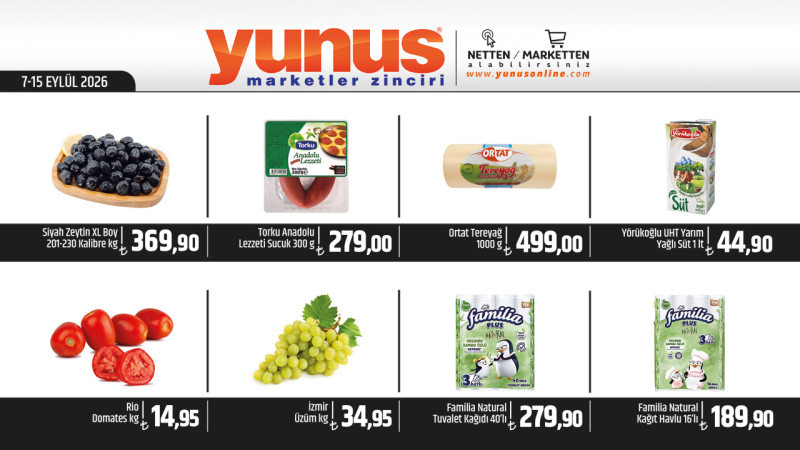 Yunus Market 7 - 15 Eylül 2026