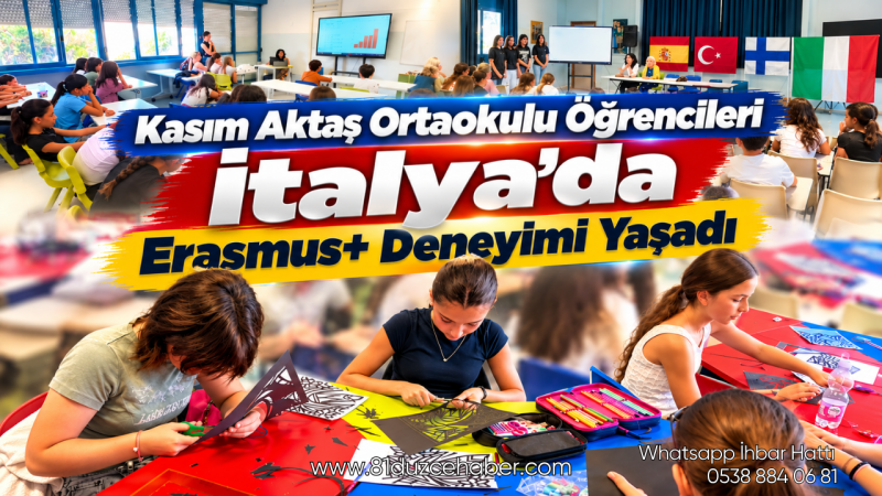 Kasım Aktaş Ortaokulu Öğrencileri İtalya’da Erasmus+ Deneyimi Yaşadı