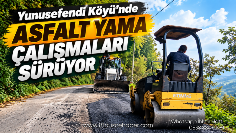 Yunusefendi Köyü’nde Asfalt Yama Çalışmaları Sürüyor