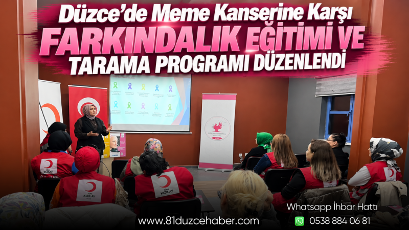 Düzce’de Meme Kanserine Karşı Farkındalık Eğitimi ve Tarama Programı Düzenlendi