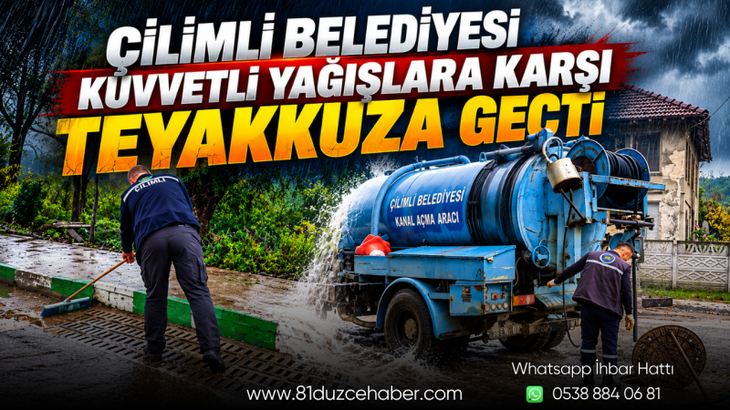 Çilimli Belediyesi Kuvvetli Yağışlara Karşı Teyakkuza Geçti