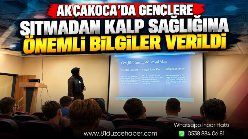 Akçakoca’da Gençlere Sıtmadan Kalp Sağlığına Önemli Bilgiler Verildi
